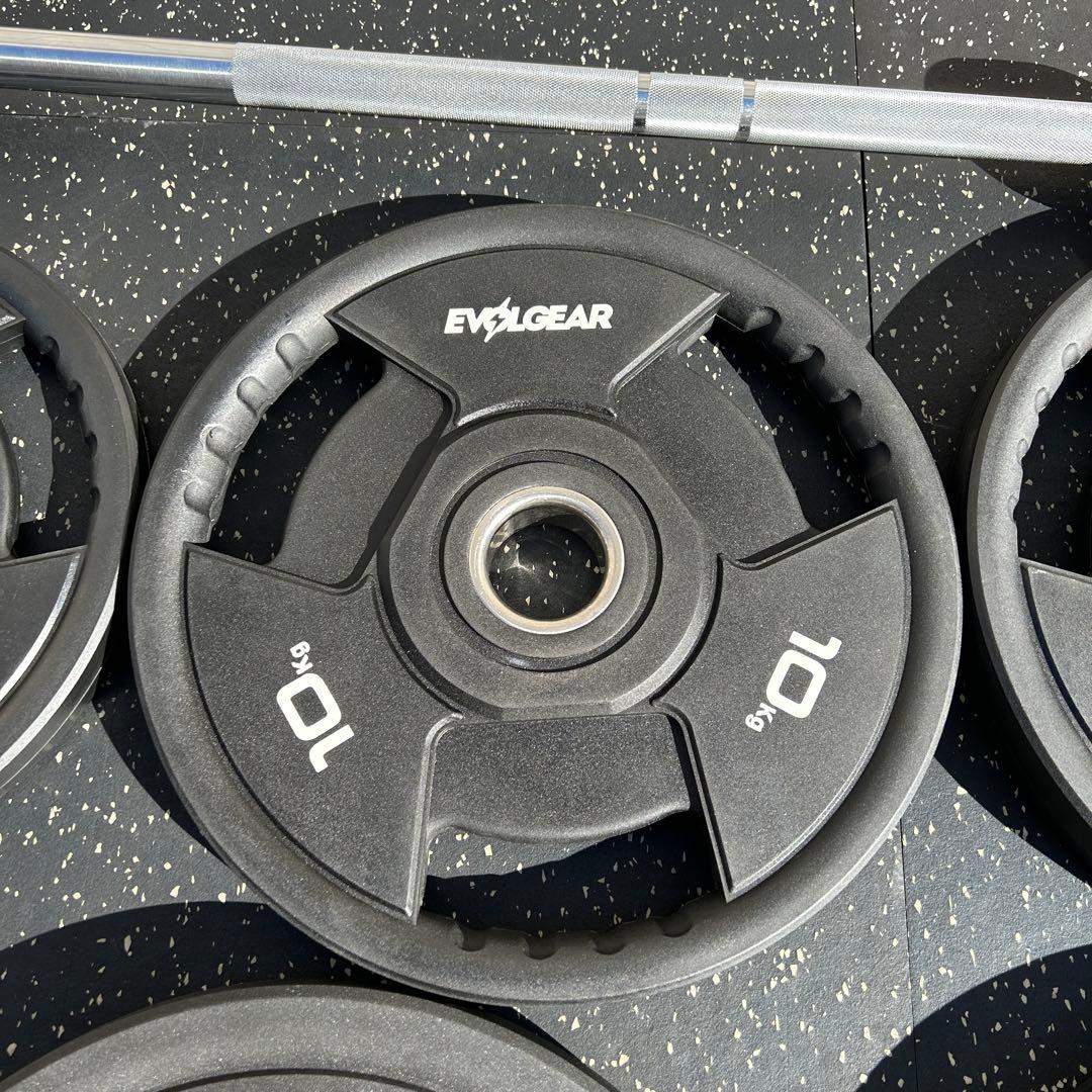 EVOLGEAR エヴォルギア オリンピックバー&プレート127.5kg セット