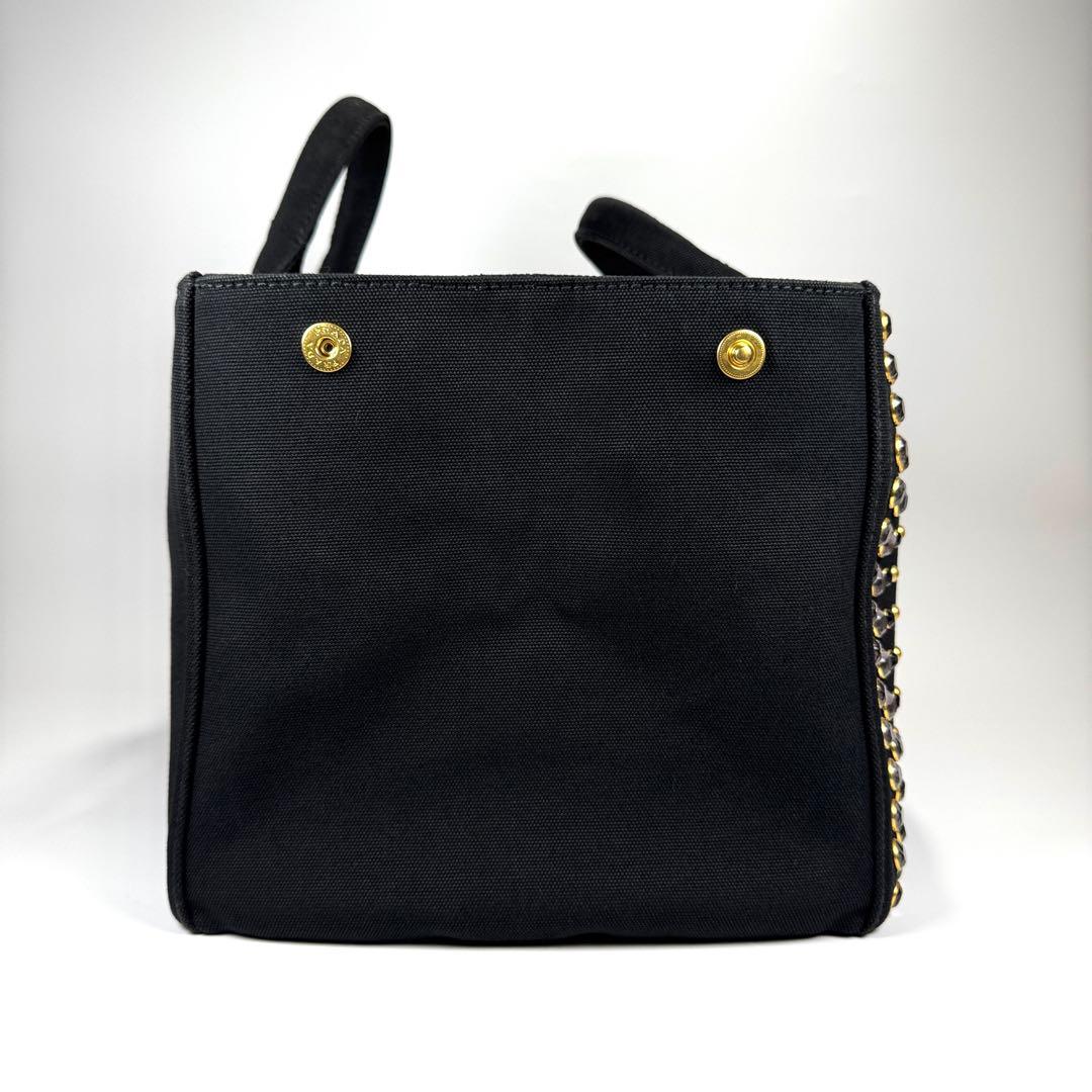 極美品✨ PRADA カナパ 2way ショルダー付 スタッズ ビジュー