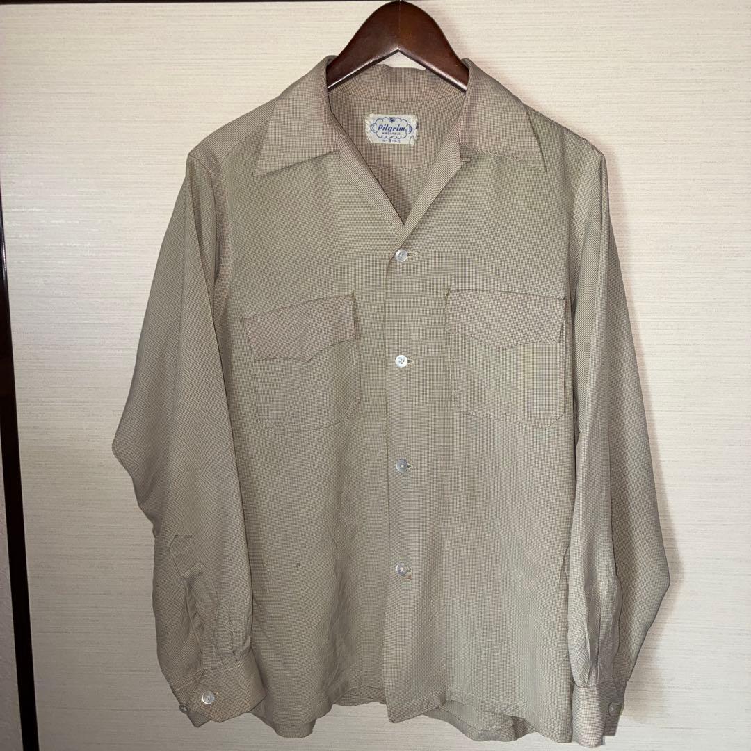 古*物様 pilgrim シャツ　50's レーヨン　arrow タウンクラフト