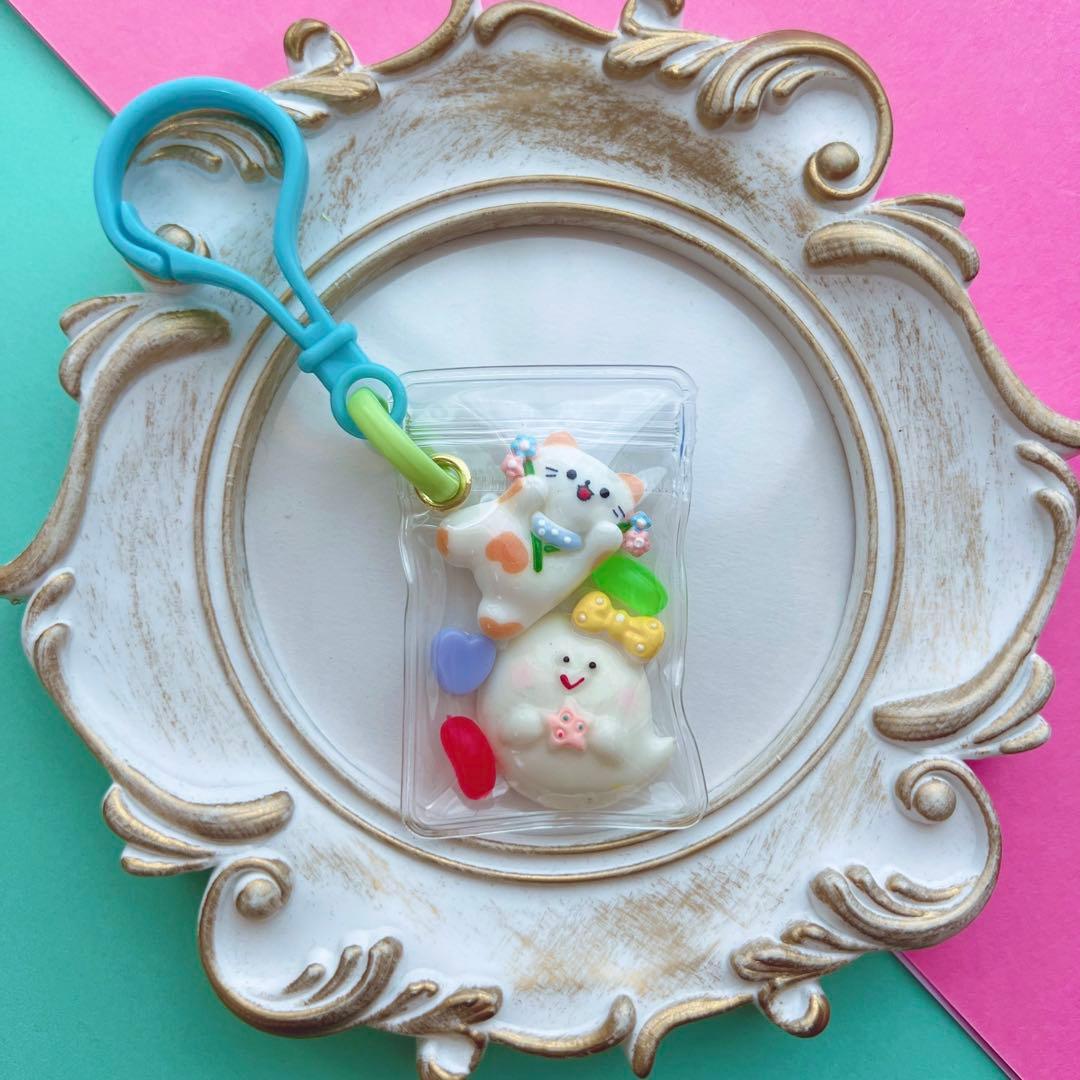 NO.256m 個包装 キャンディバッグ キーホルダー 100個セット 4×6