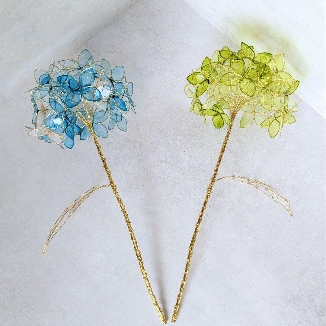 ワイヤークラフト　大きな紫陽花オブジェ　専用画面　ワイヤーアート