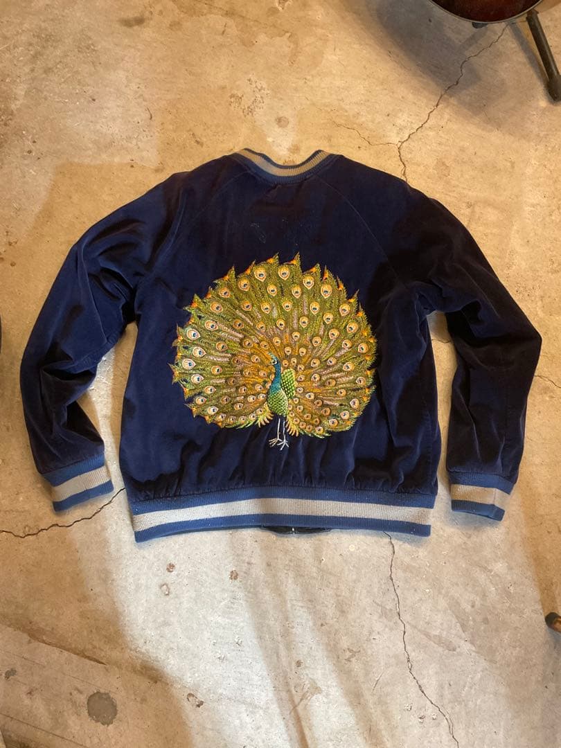 ドゥニーム　孔雀スカジャン　DENIME