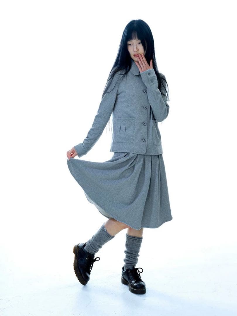トップス coyseio SWEAT JACKET MELANGE GREY