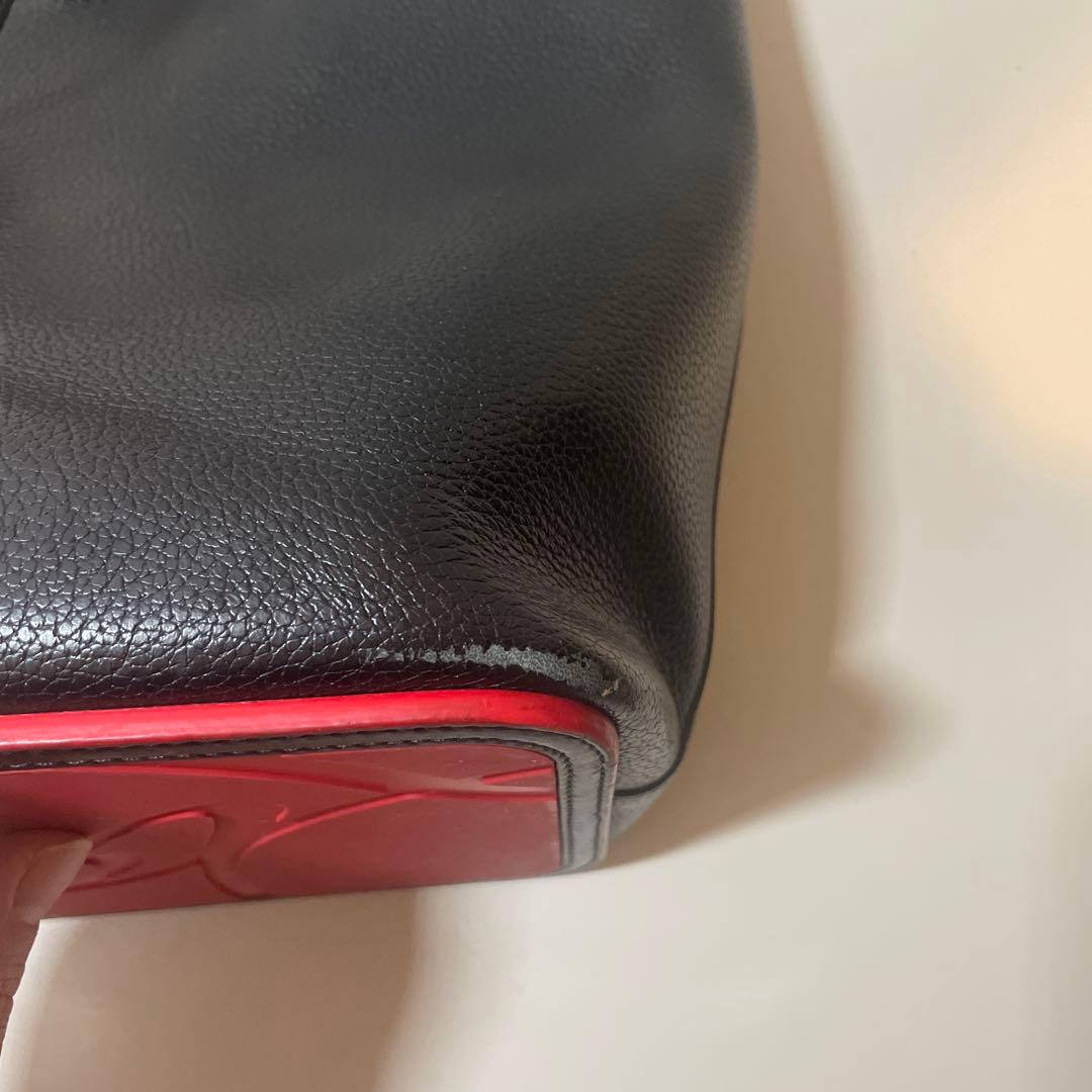 Christian Louboutin トートバッグ 黒 赤