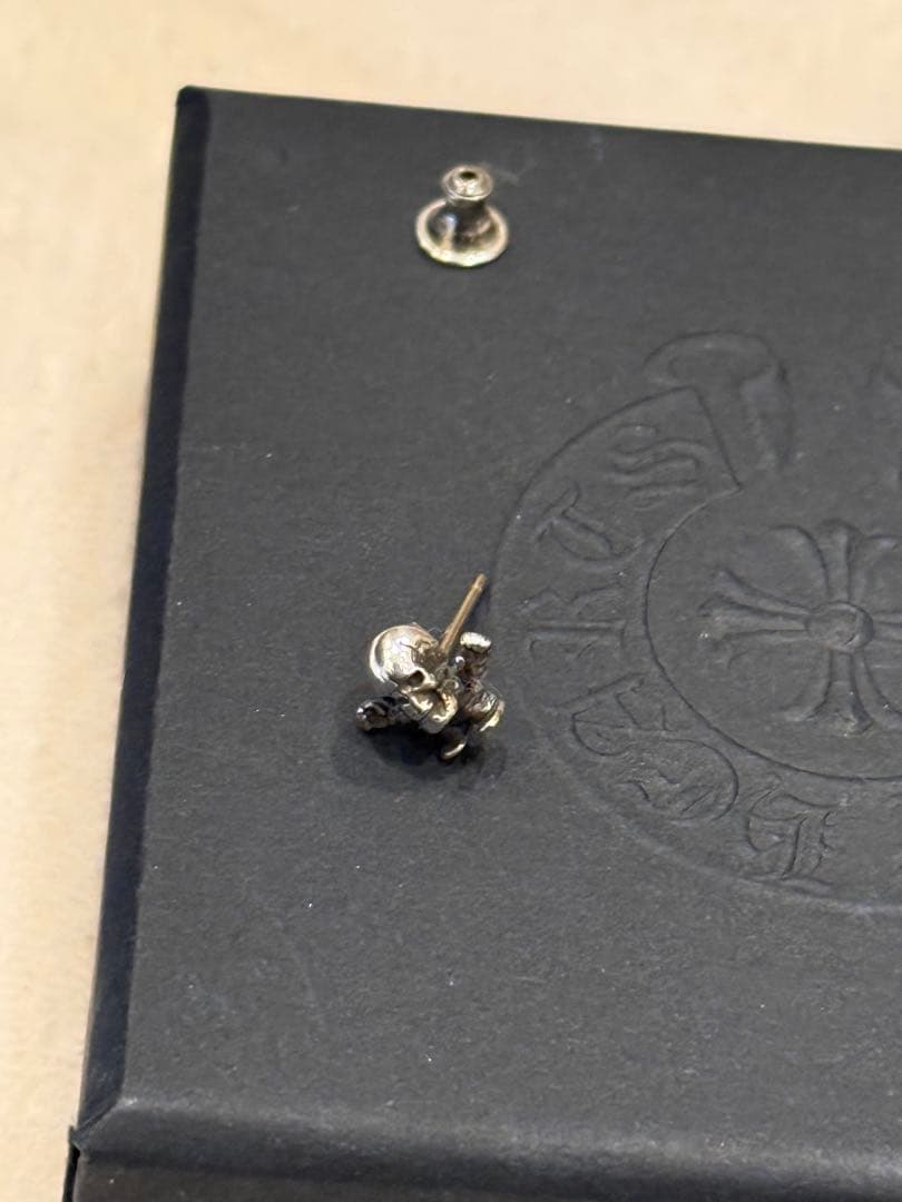 確実正規品 クロムハーツ スカル　ピアス　フォティ