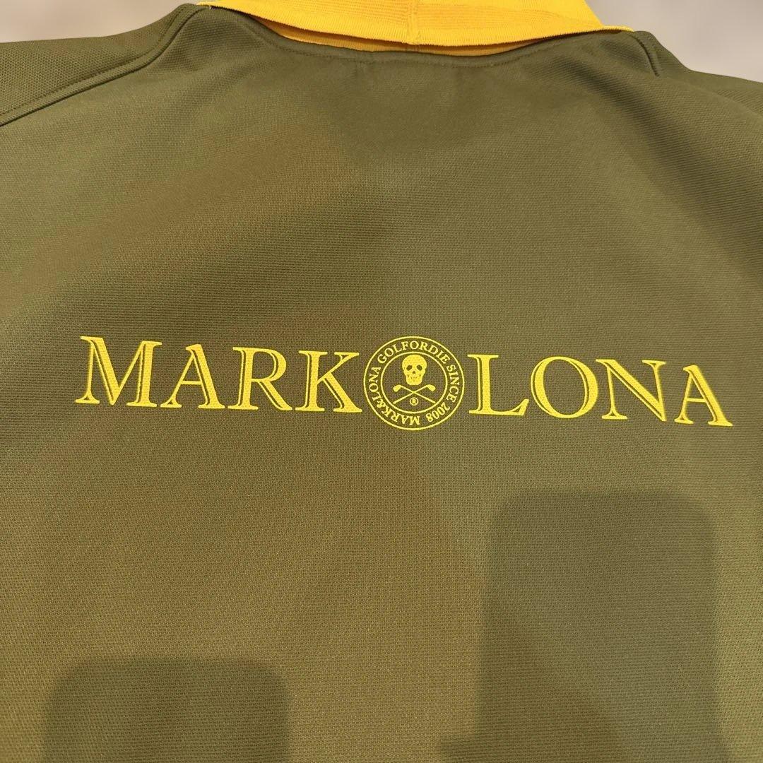 MARK&LONAオリーブグリーン スカルロゴ ポロシャツ 50新品未使用