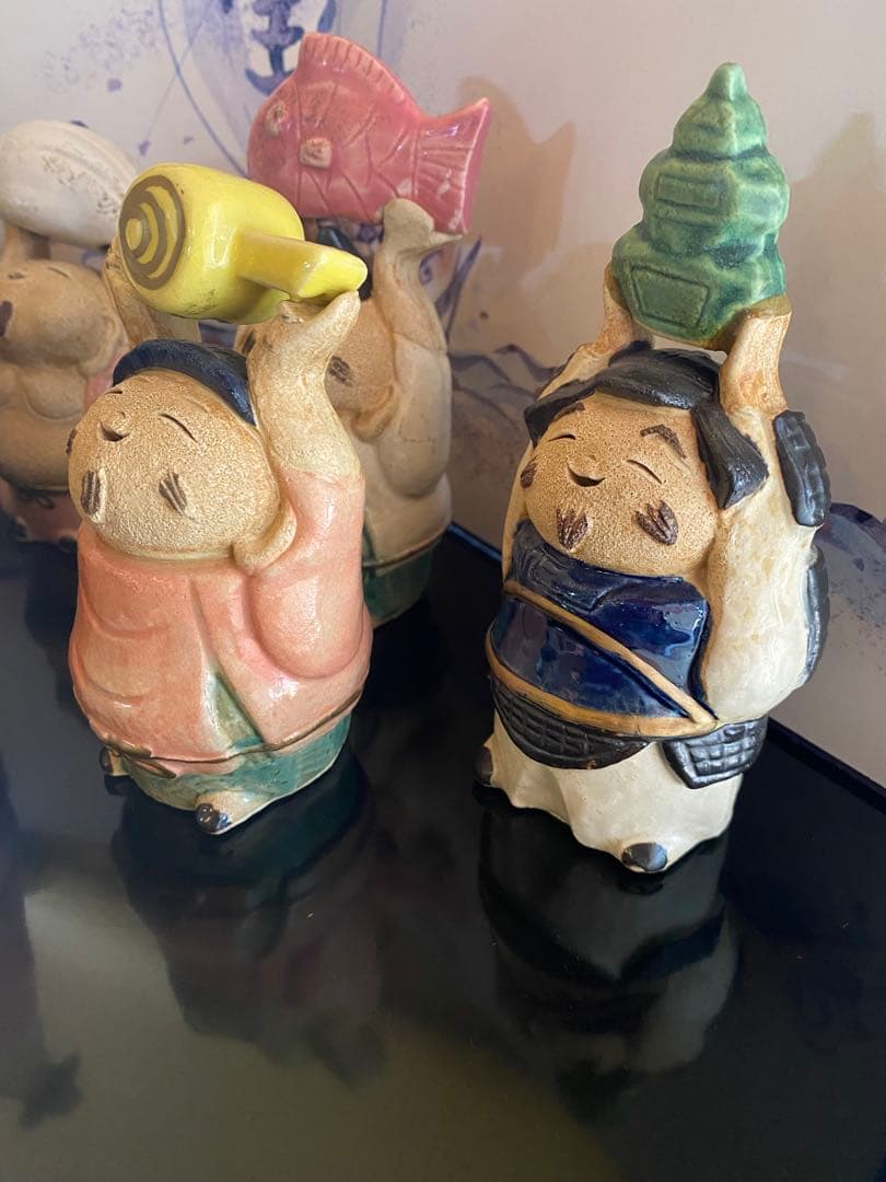 たち吉 陶器　七福神 縁起かつぎ 置物　フルセット　 激レア　定価5万円以上