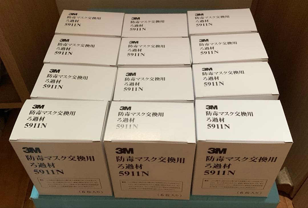 格安！3M 防毒マスク交換用ろ過材 5911N (6枚入り)１２箱