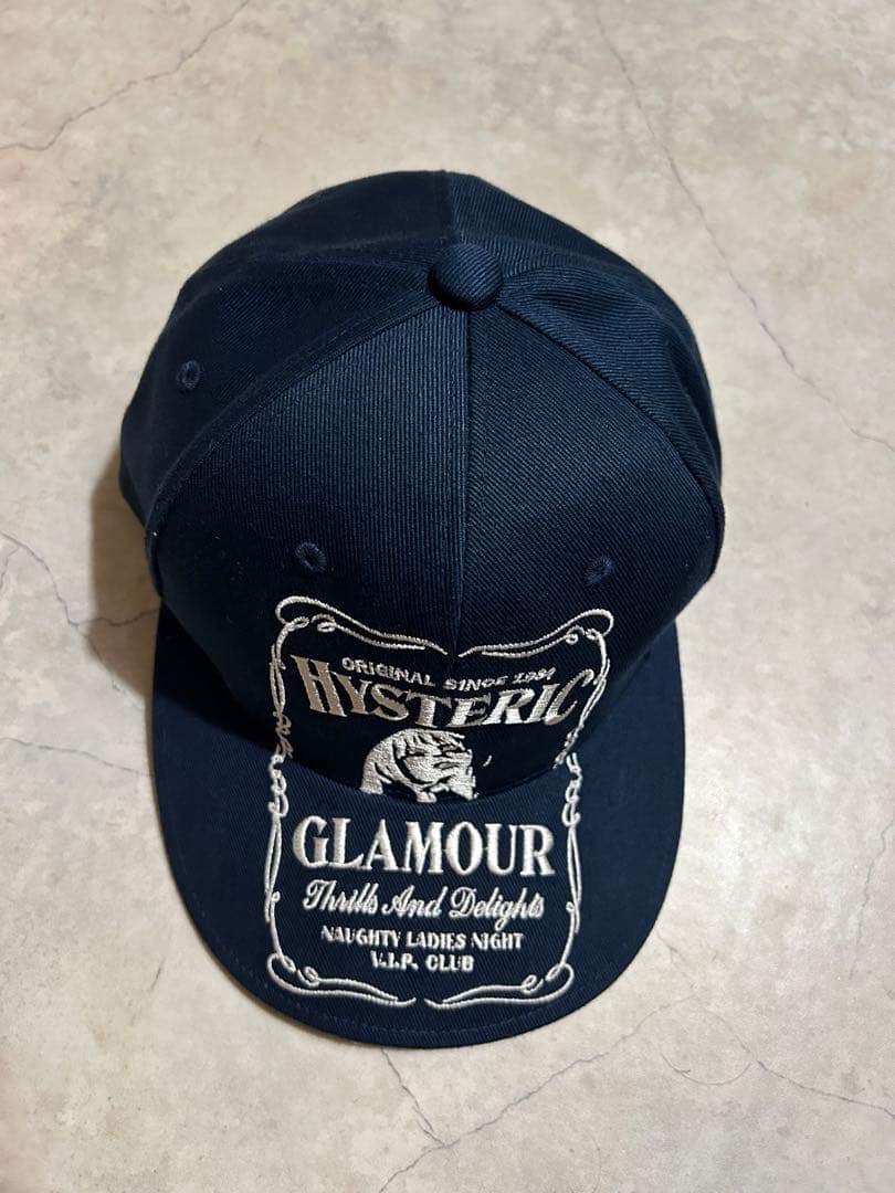 HYSTERIC GLAMOUR ネイビーキャップ HYS WHISKY刺繍