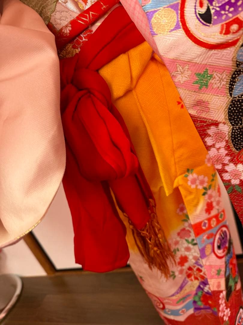 七五三 7歳　女児　お着物フルセット　黄色系