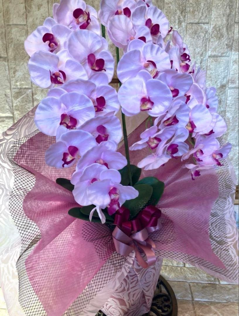 光触媒　人工観葉植物　ウォールグリーン　フェイク　胡蝶蘭大輪３Ｆ薄Ｐ784