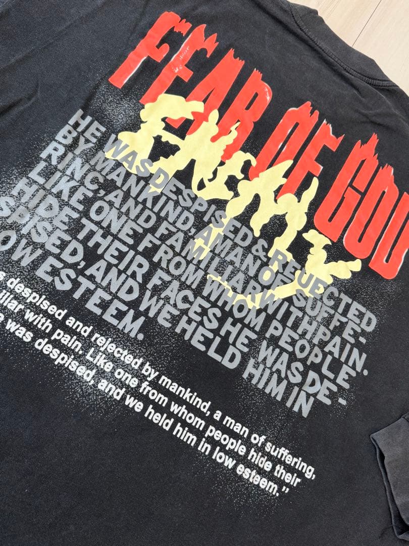 RRR123 Fear Of God ロンT 黒 長袖Tシャツ XL 試着のみ
