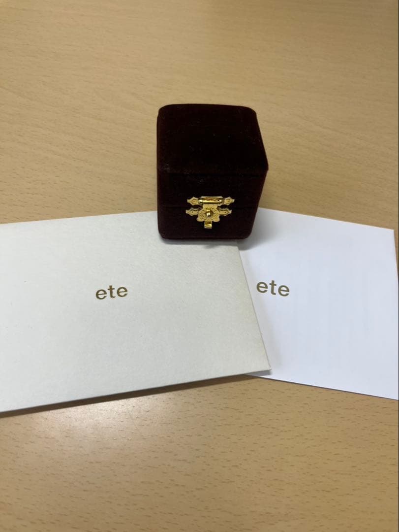 ete ダブルサークル ピアス ゴールド