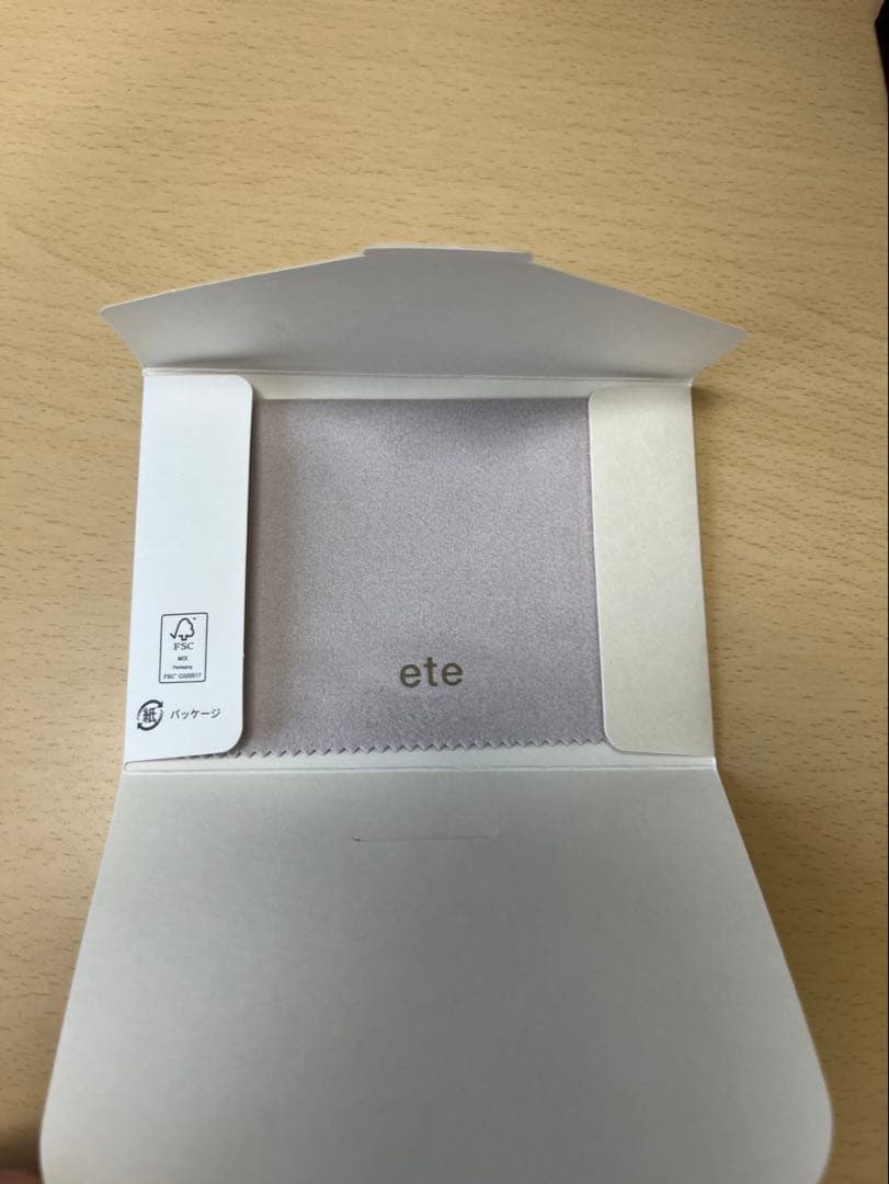ete ダブルサークル ピアス ゴールド