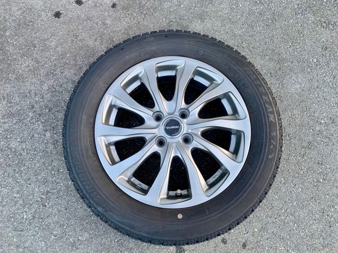 【バリ溝】スタッドレスタイヤ&ホイール185/60R15 ブリヂストンVRX