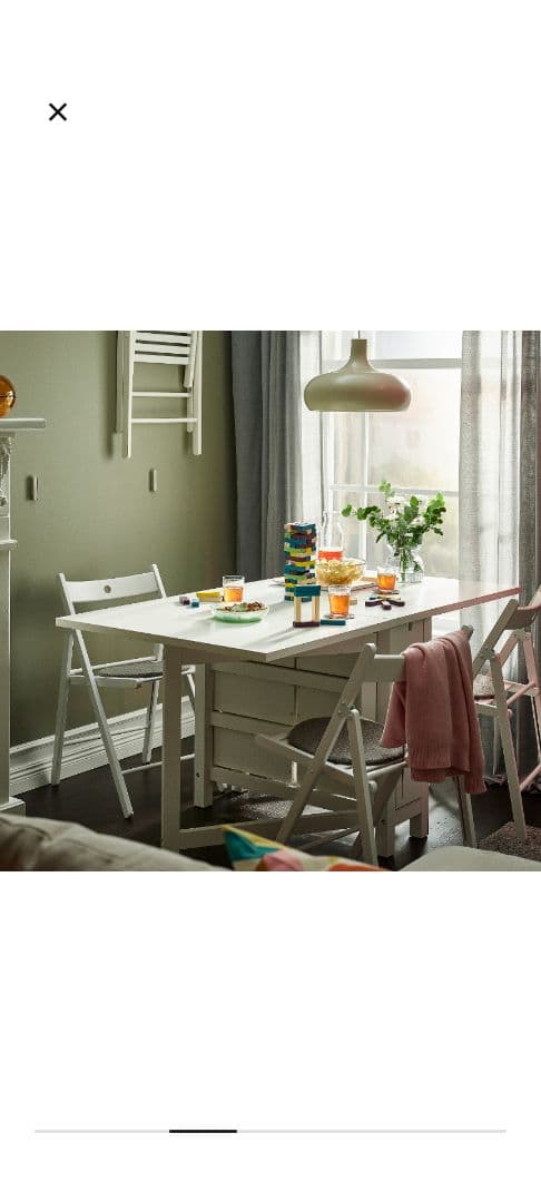 IKEA NORDEN イケア ノールデン ゲートレッグ 折り畳みテーブル 白