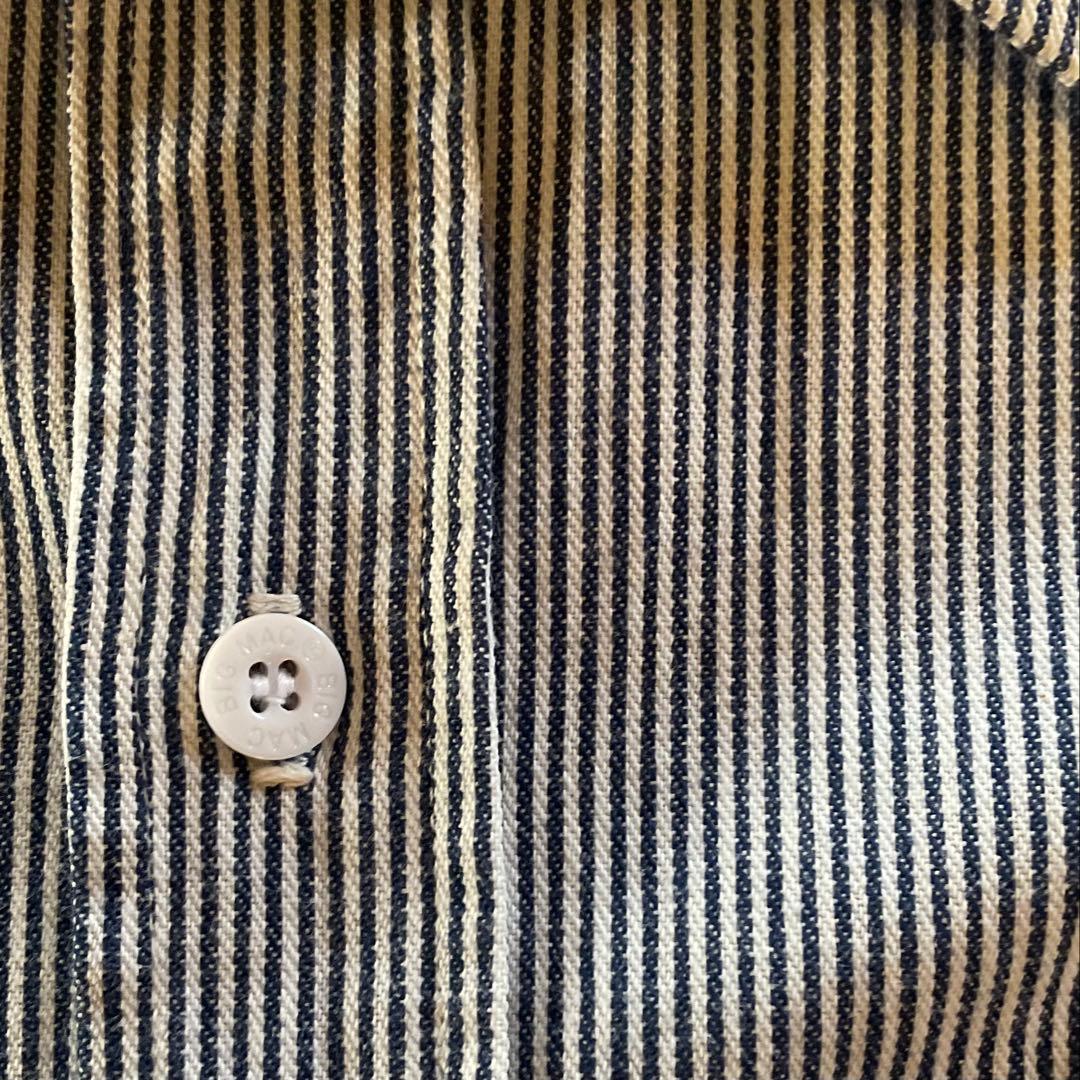 【美品】70s vintage BIG MAC ヒッコリーデニムシャツ長袖　M