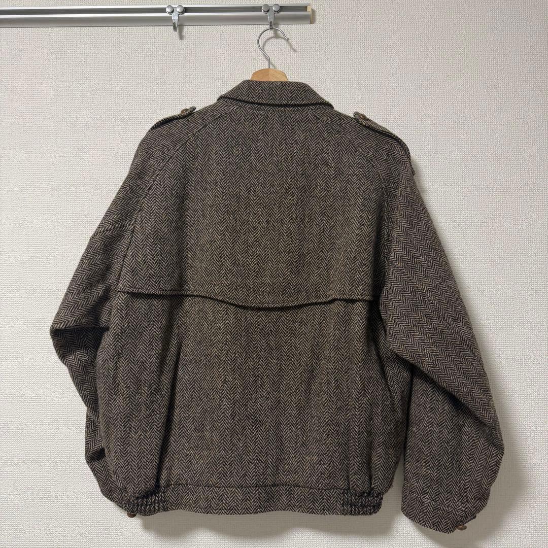 Burberrys へリンボーン　ウール　ジャケット　レザー