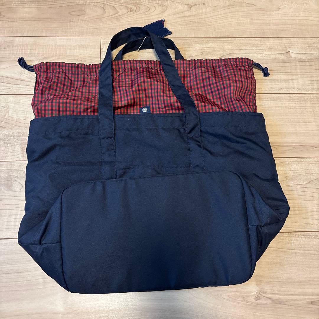 土日限定お値下げ！familiar マザーズバッグ 赤チェック