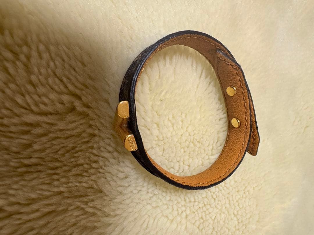 Louis Vuitton ブラウンレザーブレスレット