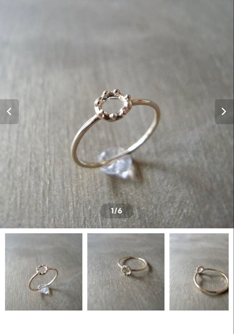 HANDWORK STILLA ゴールドリング　10k