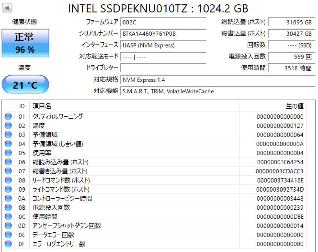 【値下げ本日のみ】Intel SSD 1TB 670p M.2 NVMe