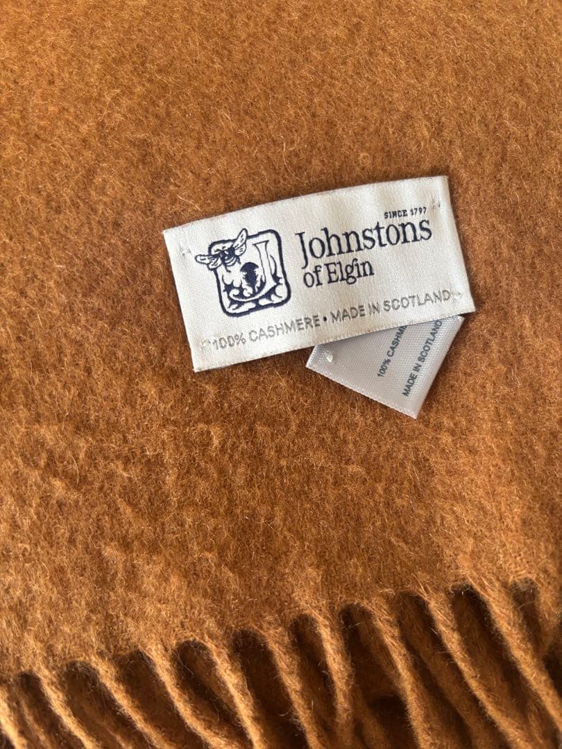 Jonstons DARK　CAMEL カシミヤ 100 大判