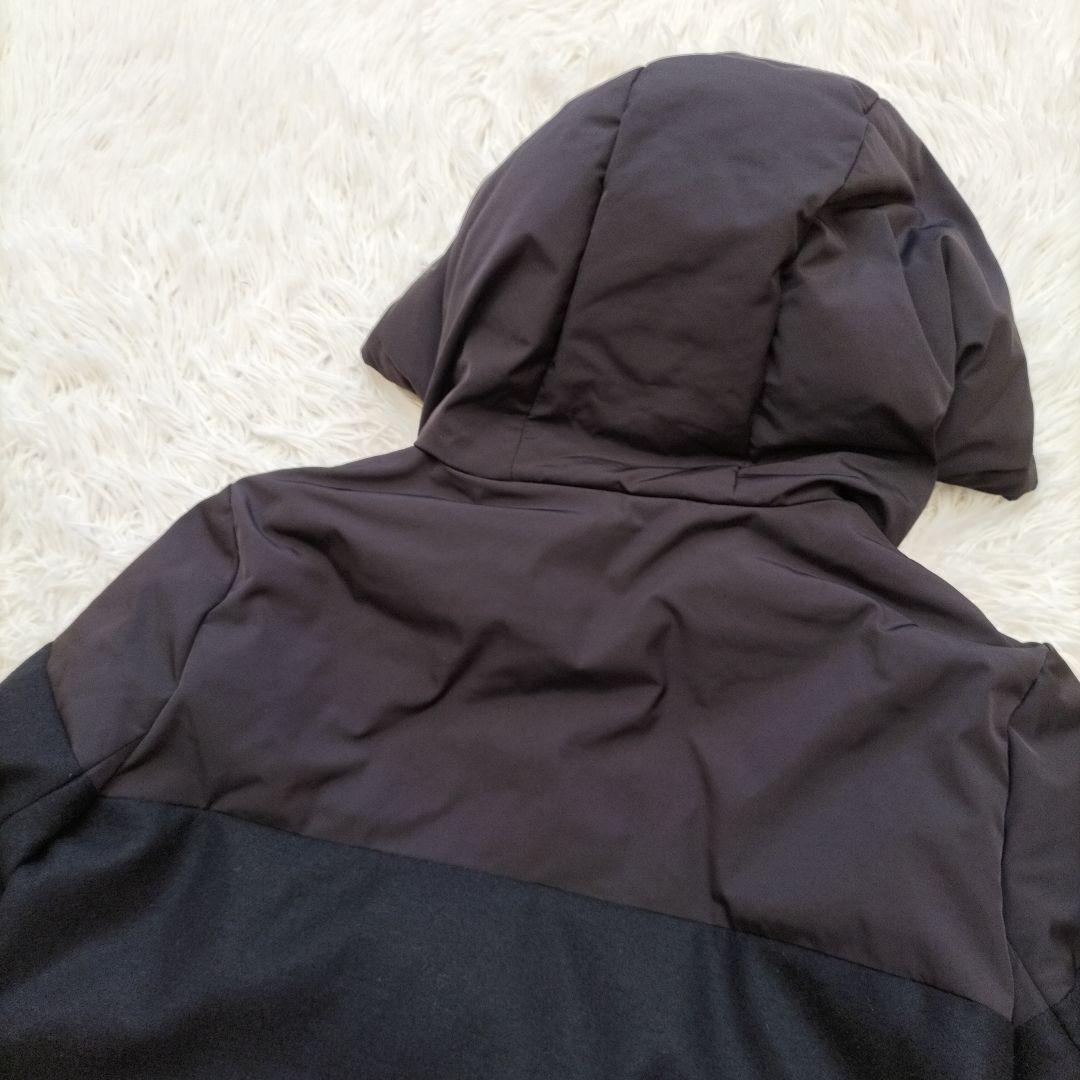 美品✨セオリー 現行タグ 切り替えダウンコート 異素材 フード付き ブラック S
