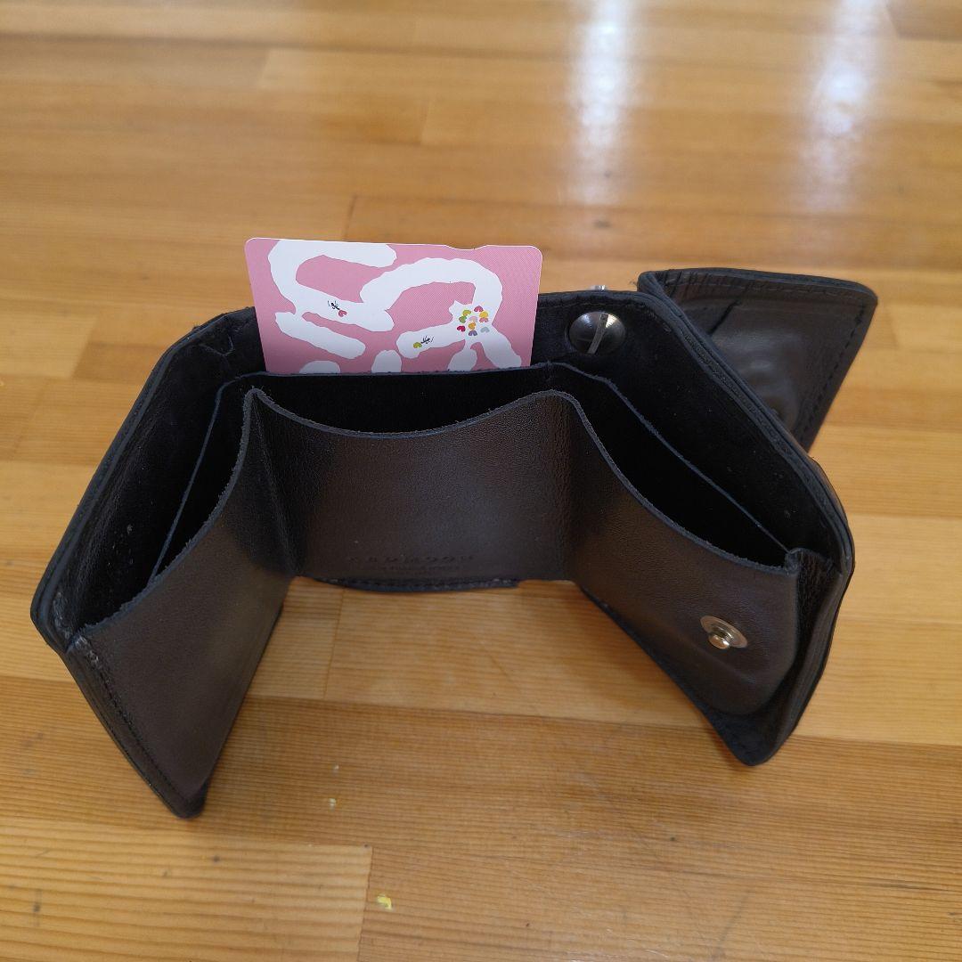 REDMOON 黒 三つ折り財布　本革
