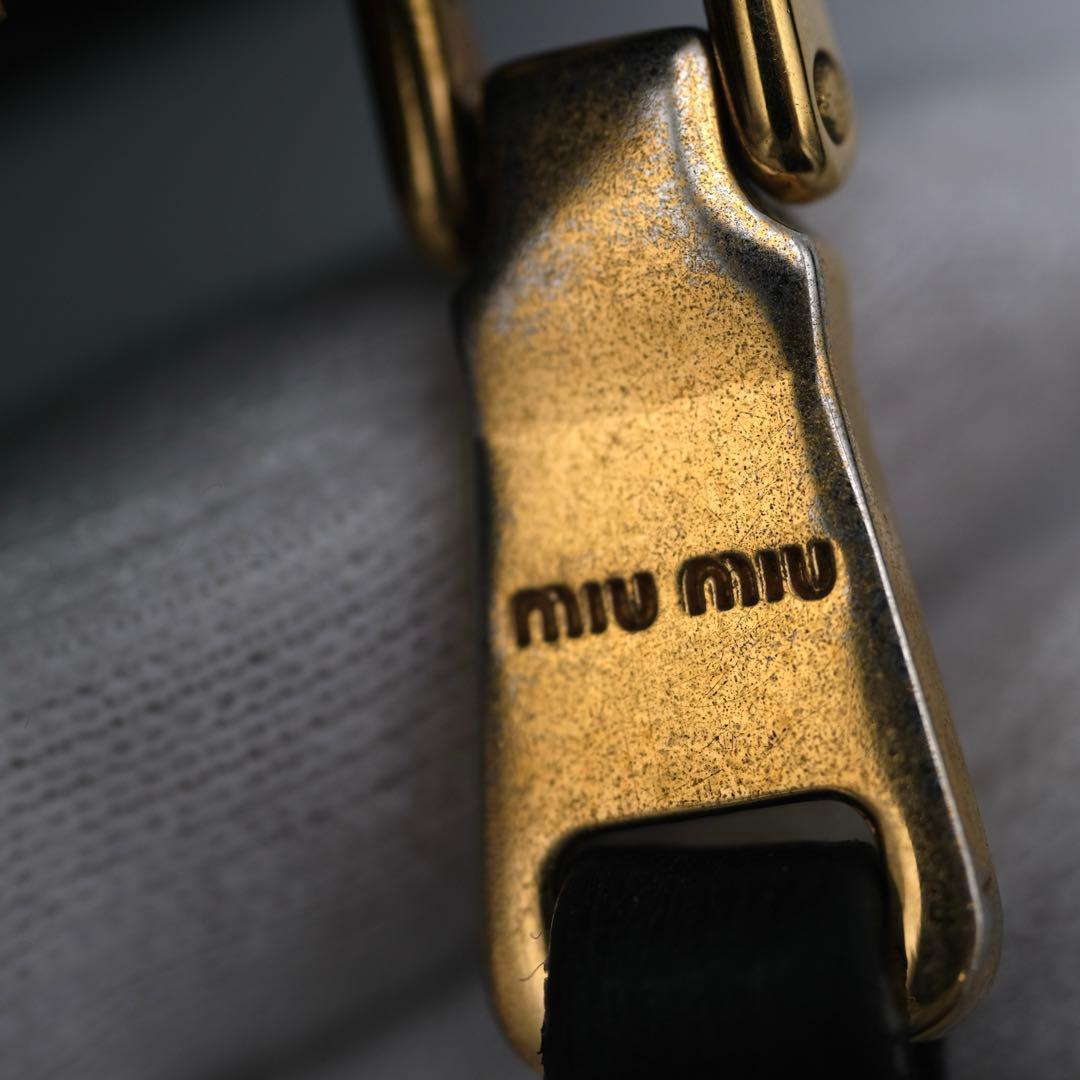 MIU MIU ミュウミュウ マテラッセ レザー 三つ折り財布 ブラック