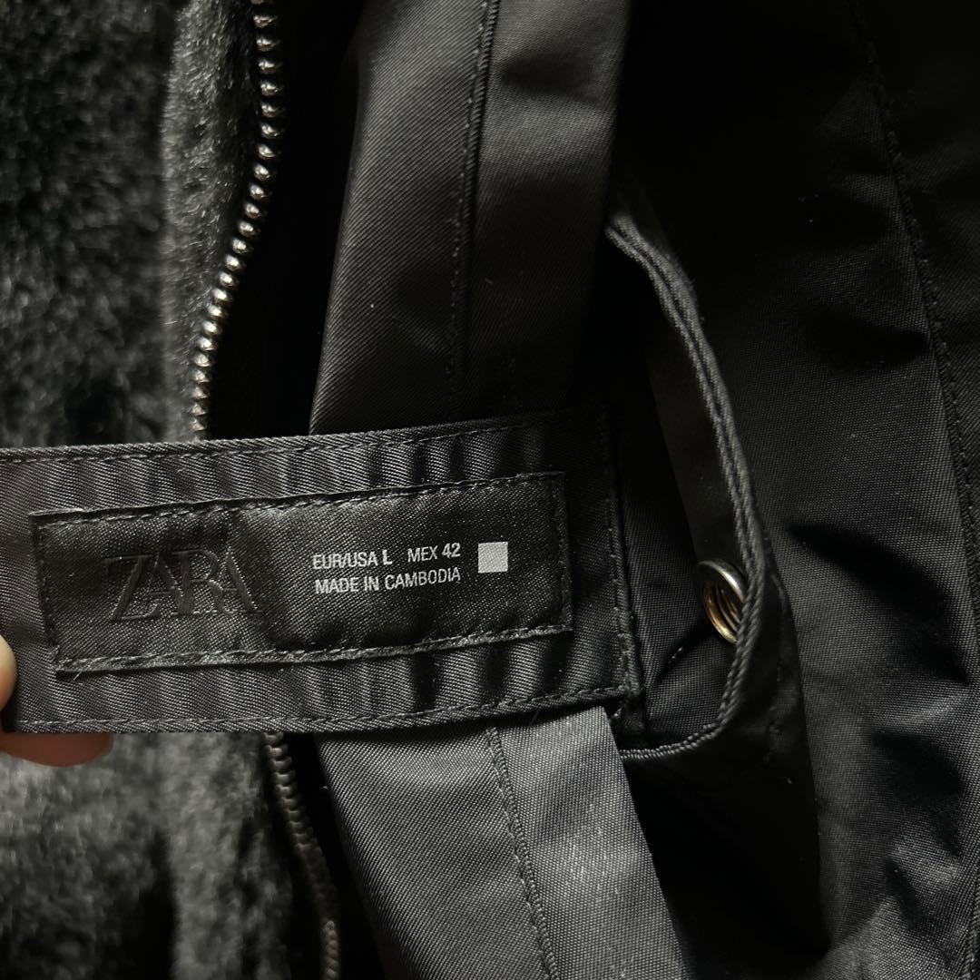 zara リバーシブルフェイクファーボンバージャケット
