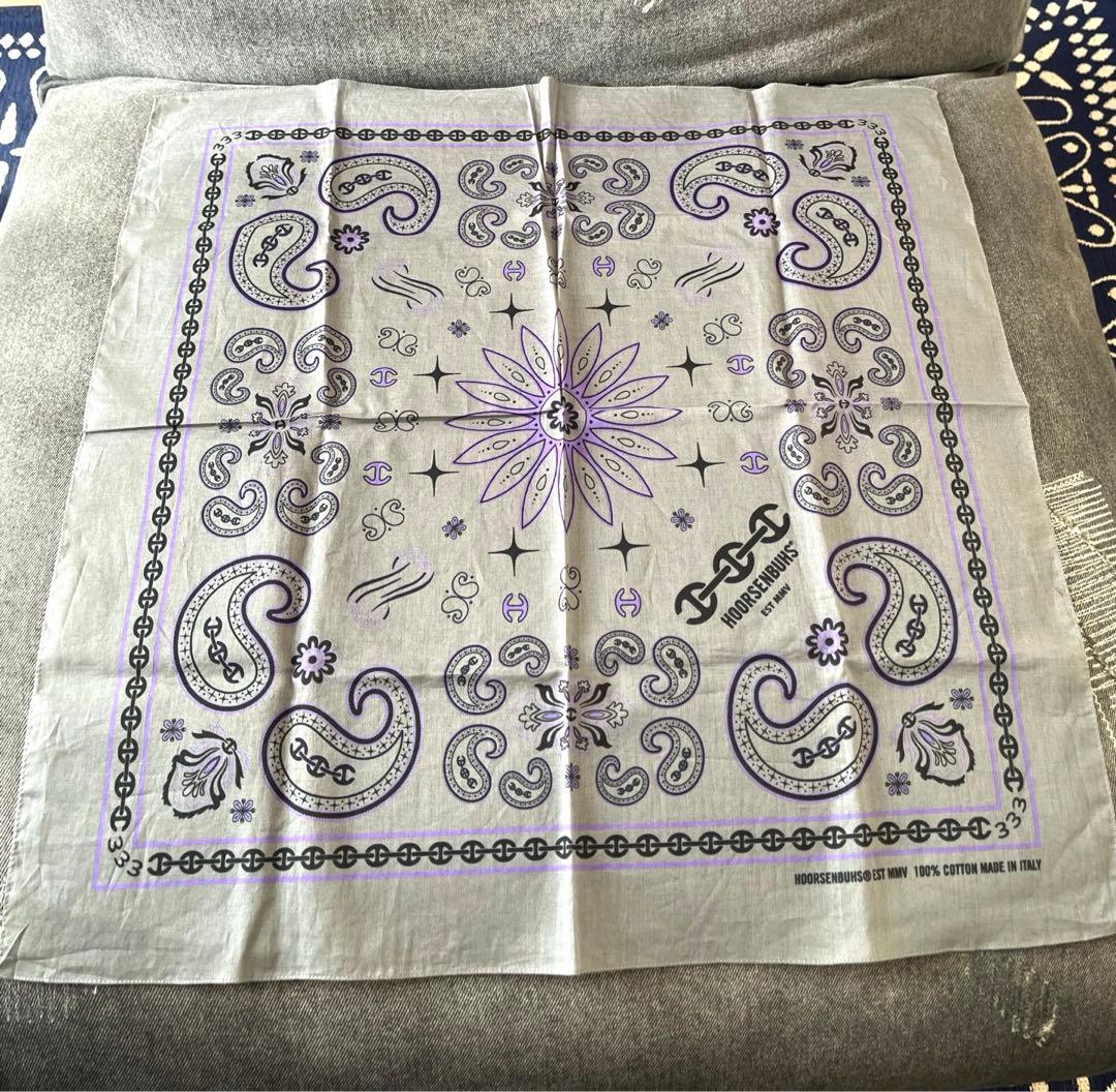HOORSENBUHS ホーセンブース　GREY PAISLEY BANDANA