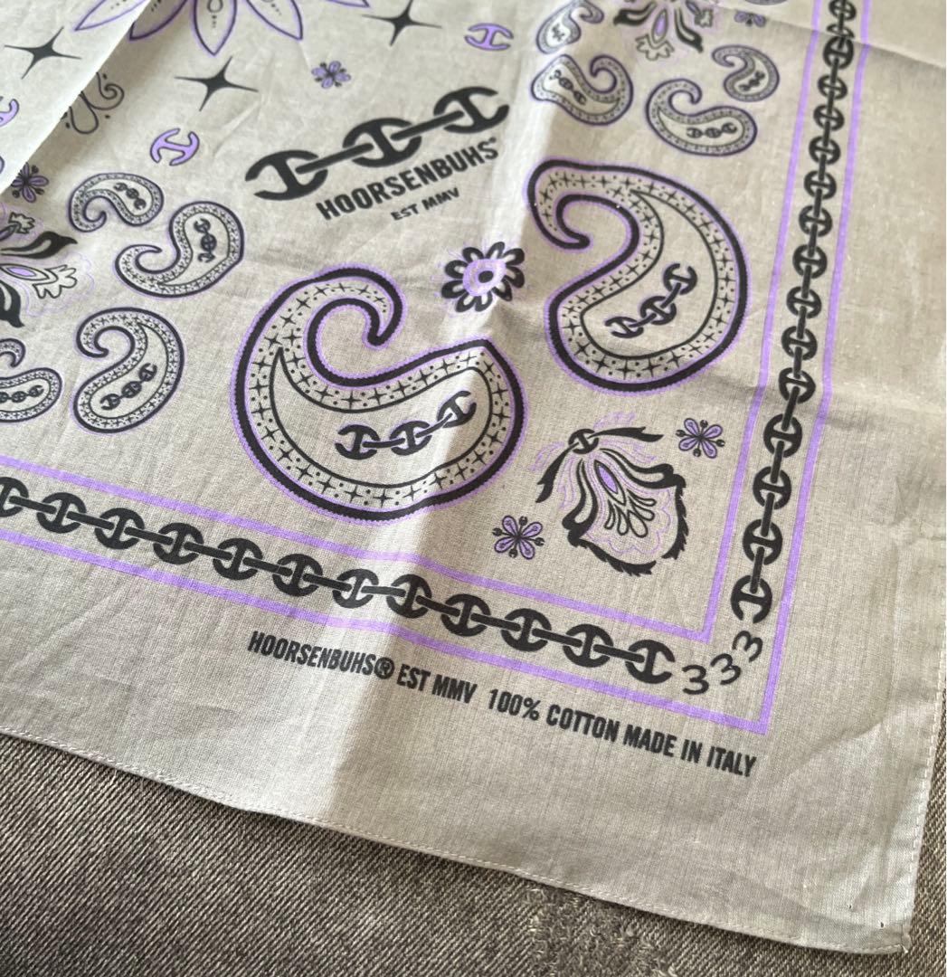 HOORSENBUHS ホーセンブース　GREY PAISLEY BANDANA