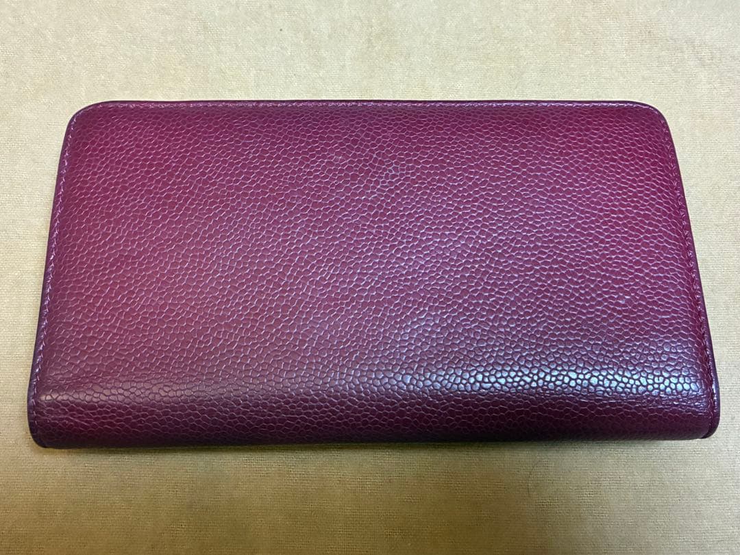 CHANEL バーガンディ 二つ折り財布