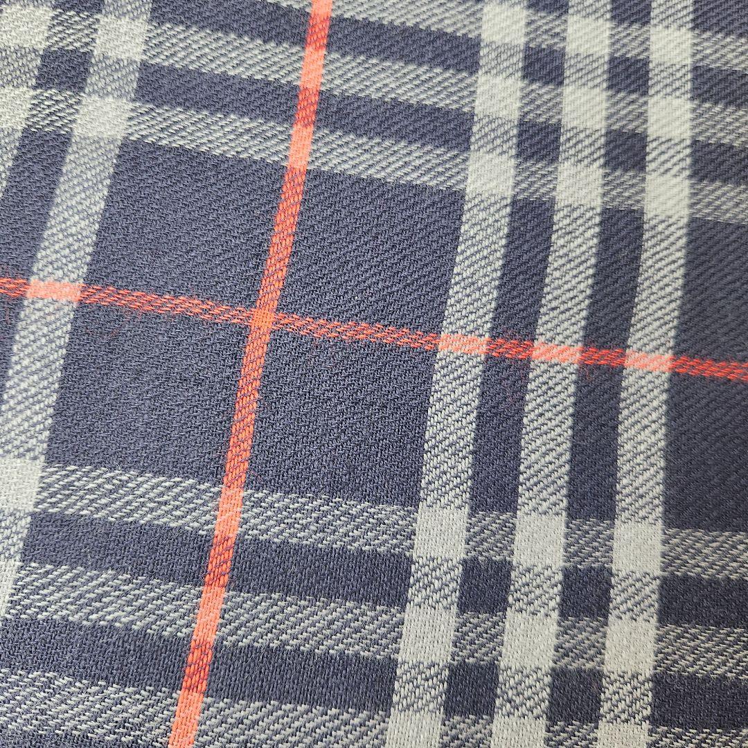 Burberry's ウール チェックストール ネイビー