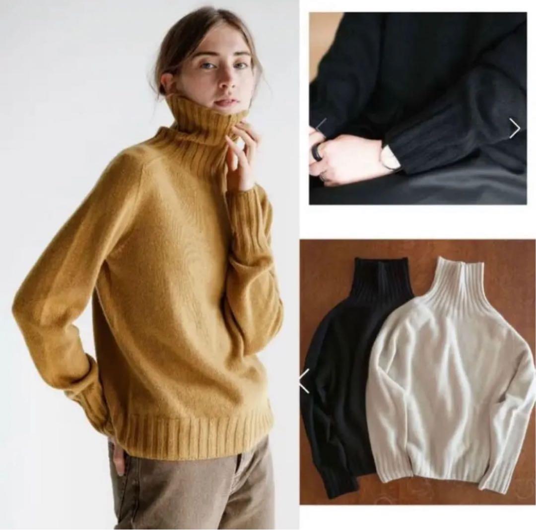 2022AW マーガレットハウエル　カシミヤ100% タートルネック　セーター