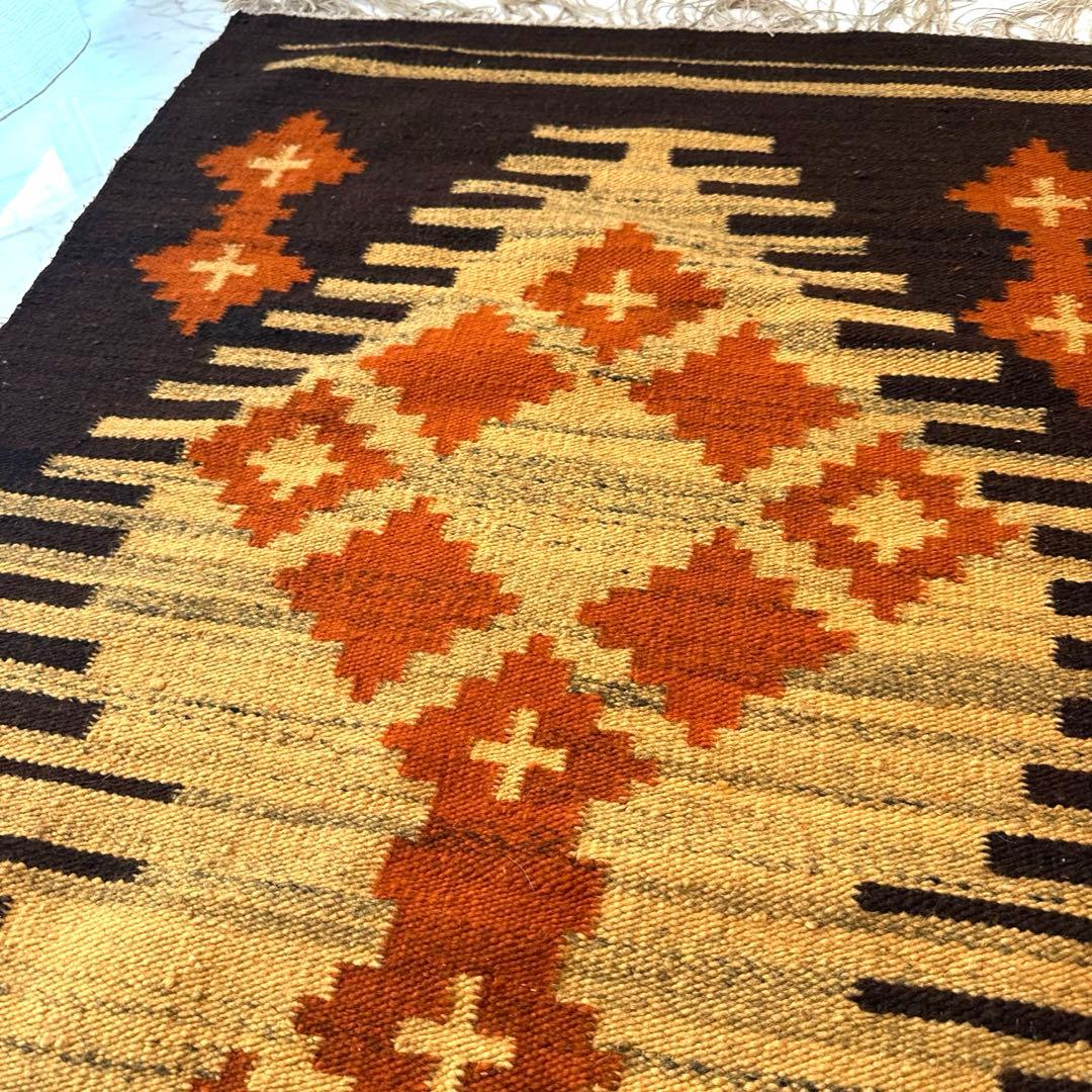 ヴィンテージ 平織り キリムラグ 160×89cm 北欧 モダン インテリア