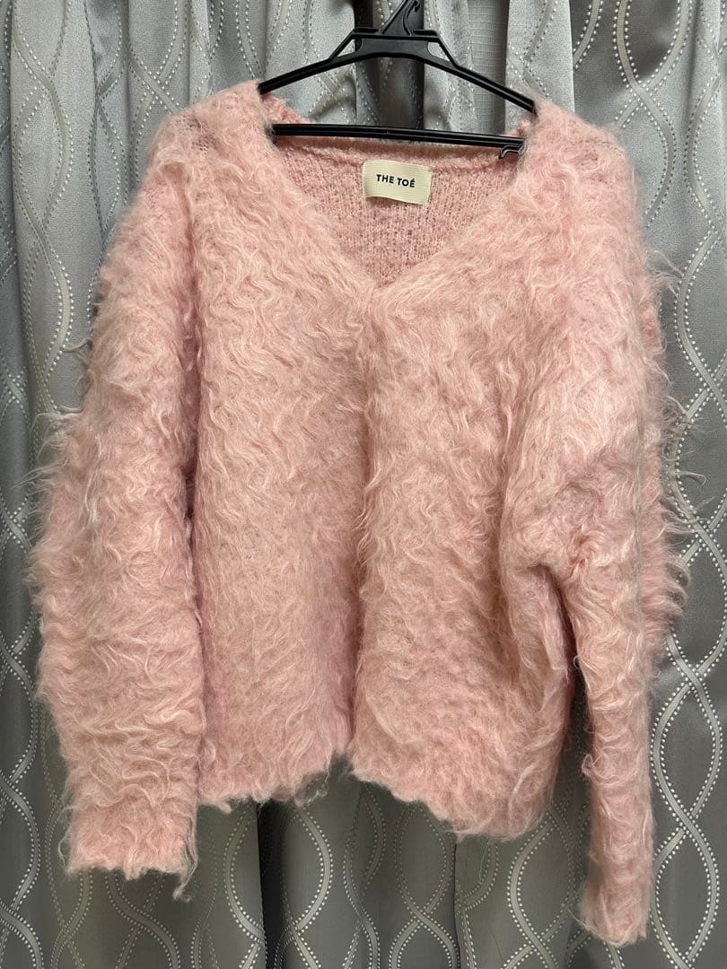 トップス thetoe Pigalle shaggy Vneck knit