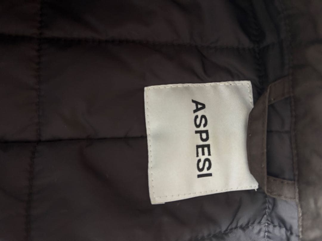 ASPESI ブラウン ダブルブレスト トレンチコート