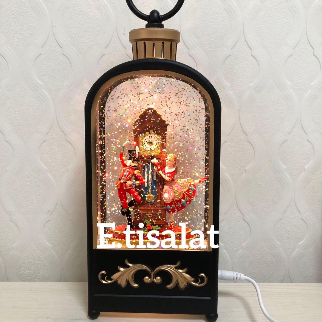✩⃛新品入手困難☆ブラックランタンナッツクラッカーリキッドLEDオルゴール