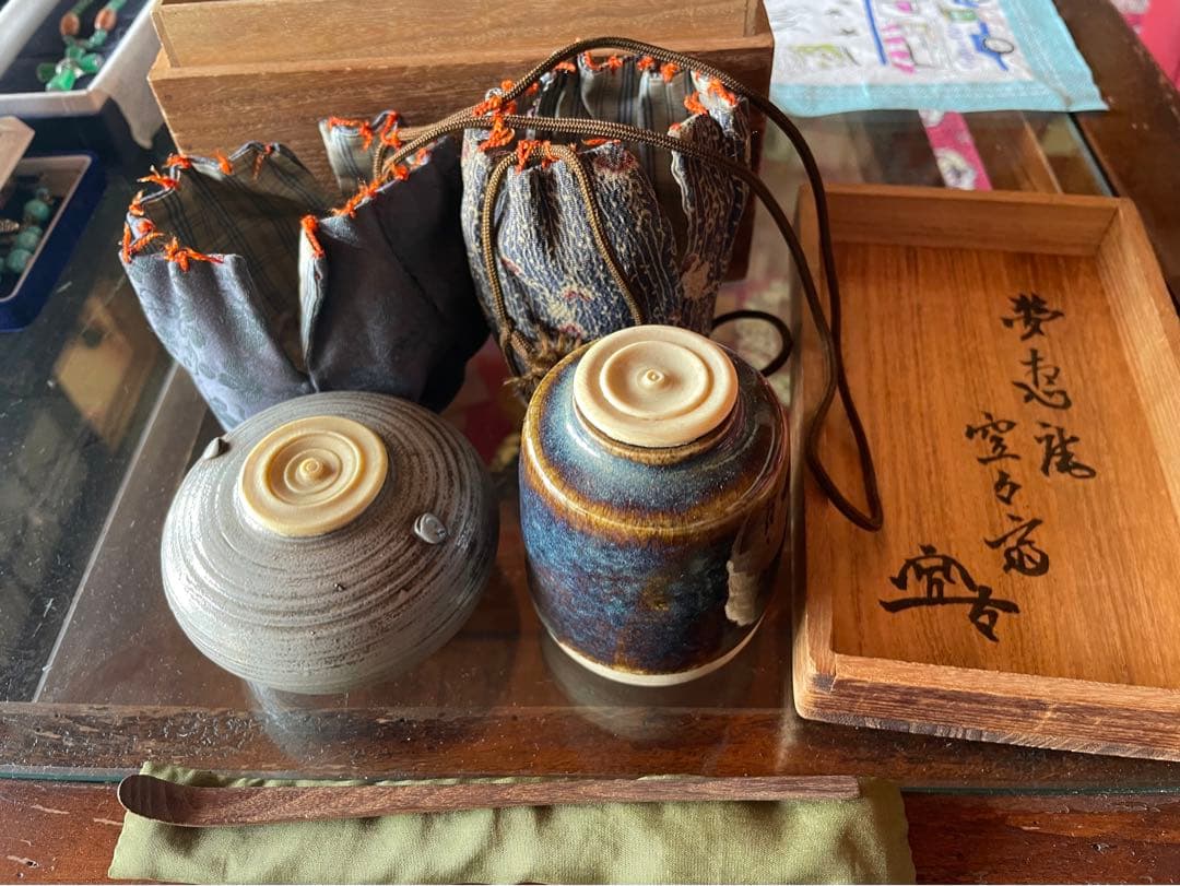 青備前茶道具