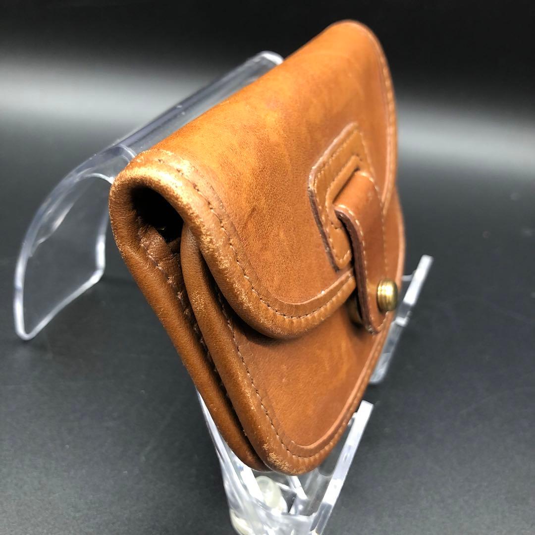 希少 COACH オールドコーチ ケース 小銭入れ レザー ライトブラウン