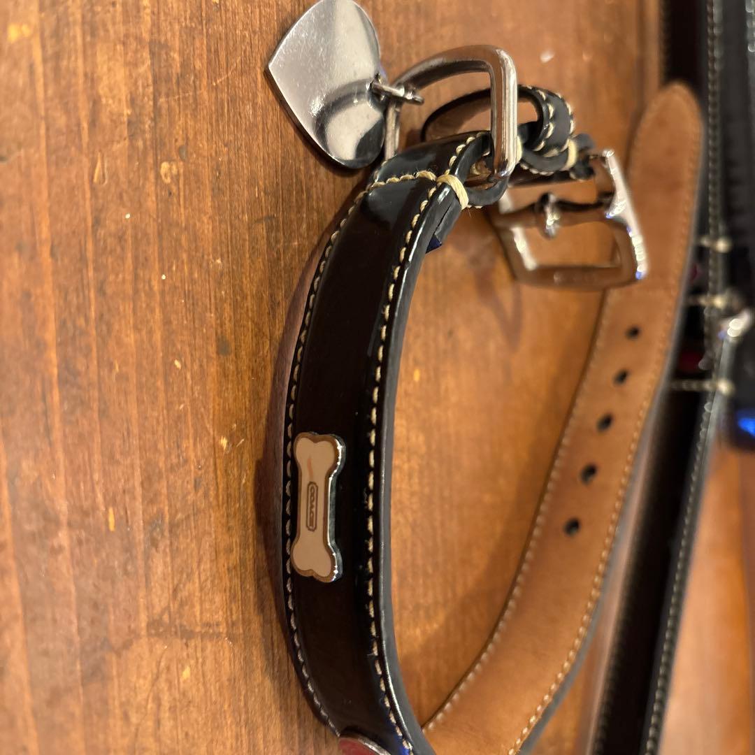 ★kai★ COACHレザー 犬用リードと首輪セット