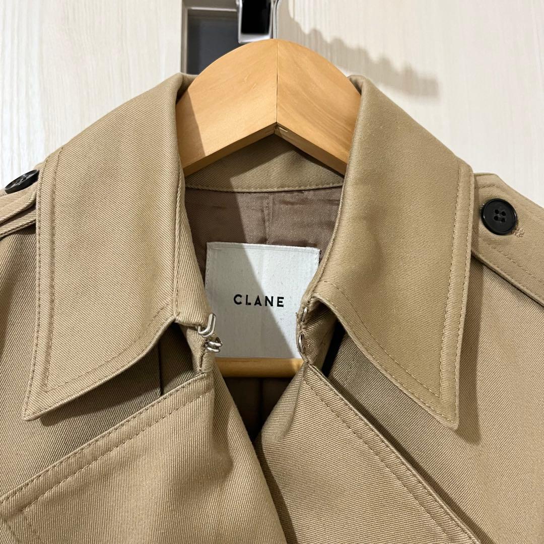 ジャケット・アウター CLANE SHORT FLEARE TRENCH COAT