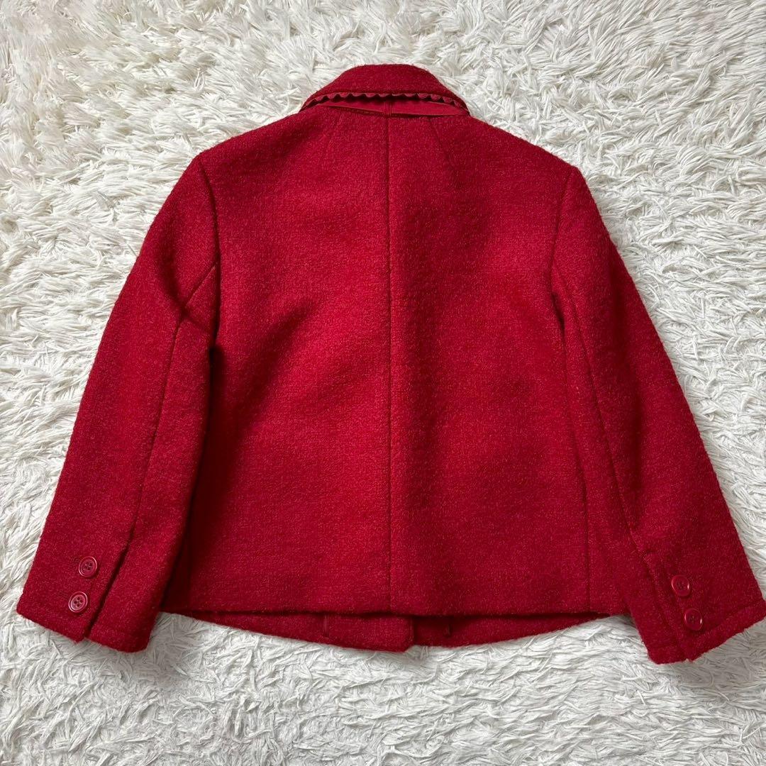 【美品】レッドヴァレンティノ　ジャケット　フリル　リボン　赤