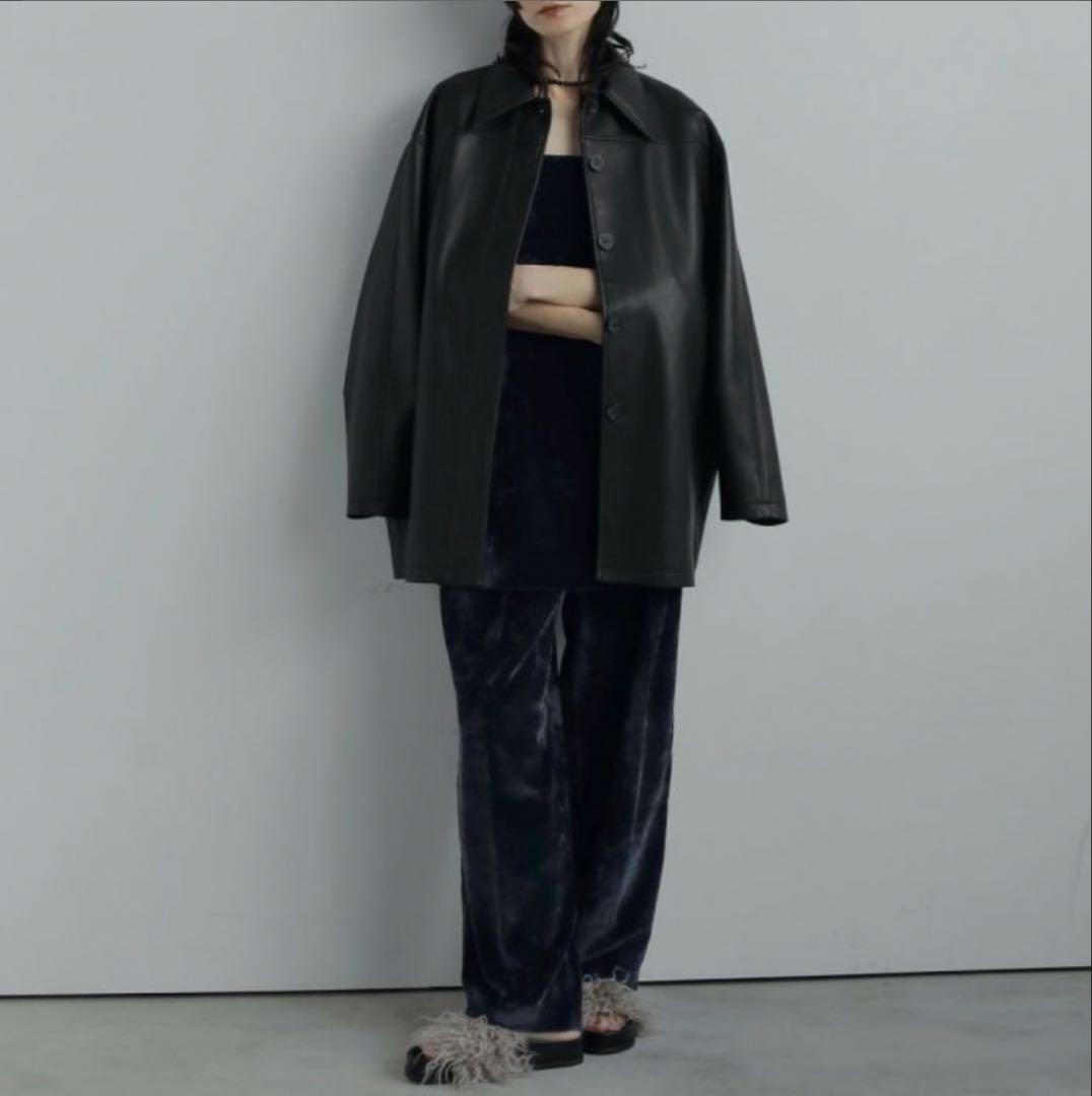 anuke エコレザーオーバージャケット