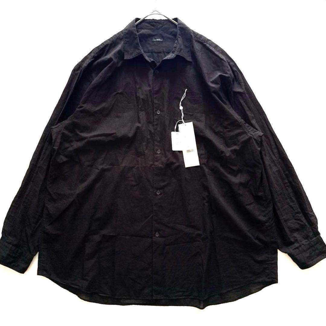25ss✨新品 COMOLI KHADI コモリシャツ コットン ブラック 3