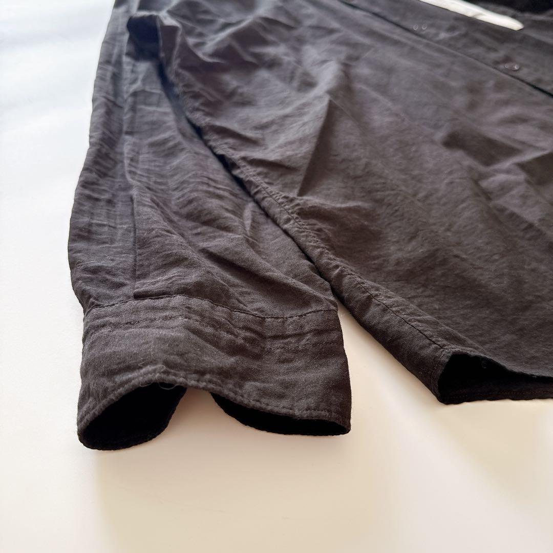 25ss✨新品 COMOLI KHADI コモリシャツ コットン ブラック 3