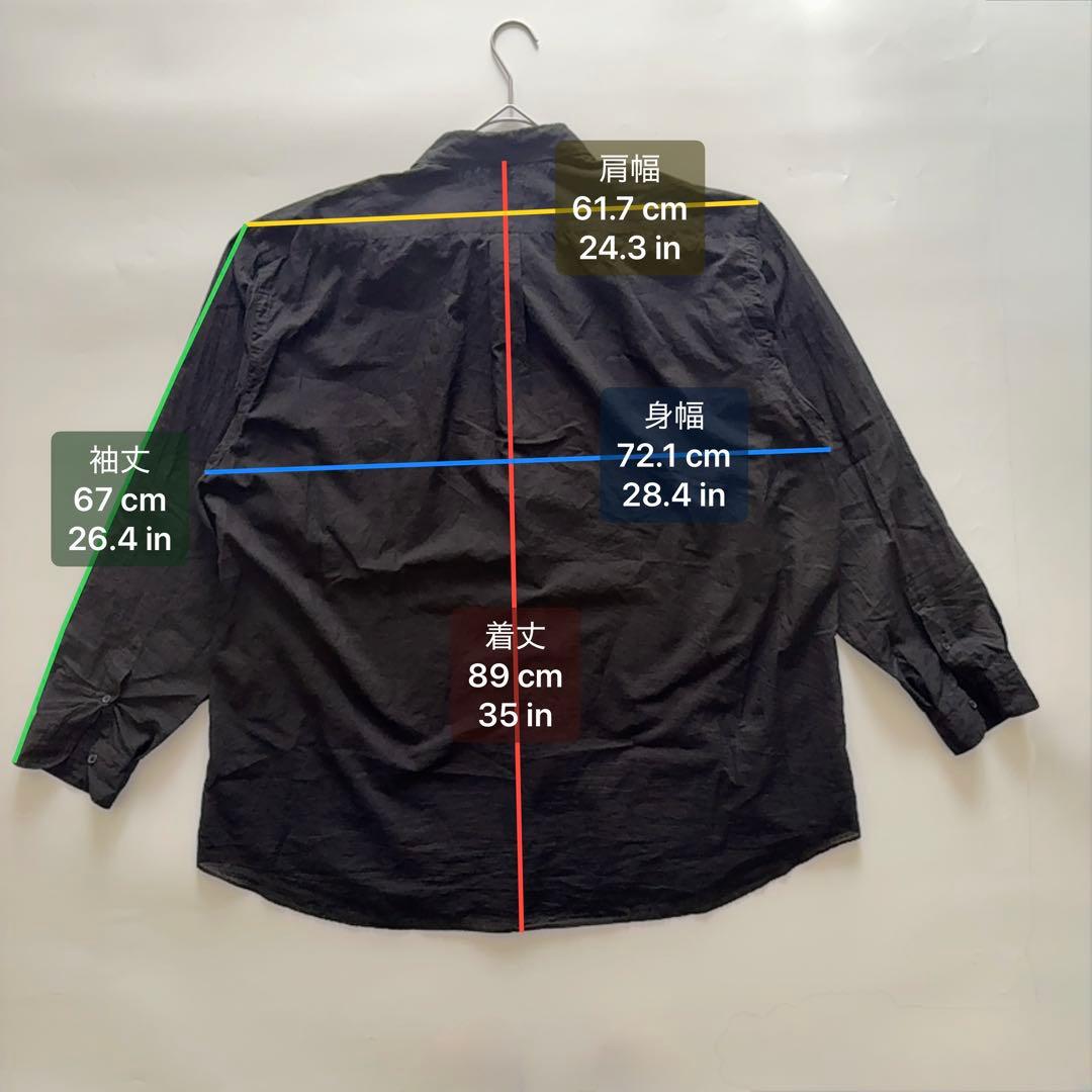 25ss✨新品 COMOLI KHADI コモリシャツ コットン ブラック 3