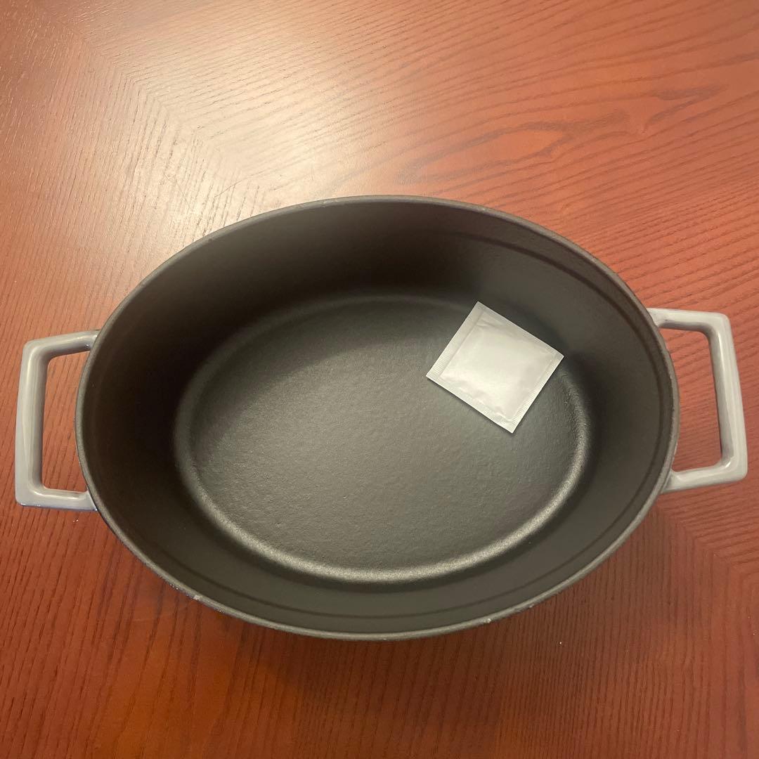 LAVA ラヴァ オーバル キャセロール マジョリカグレー